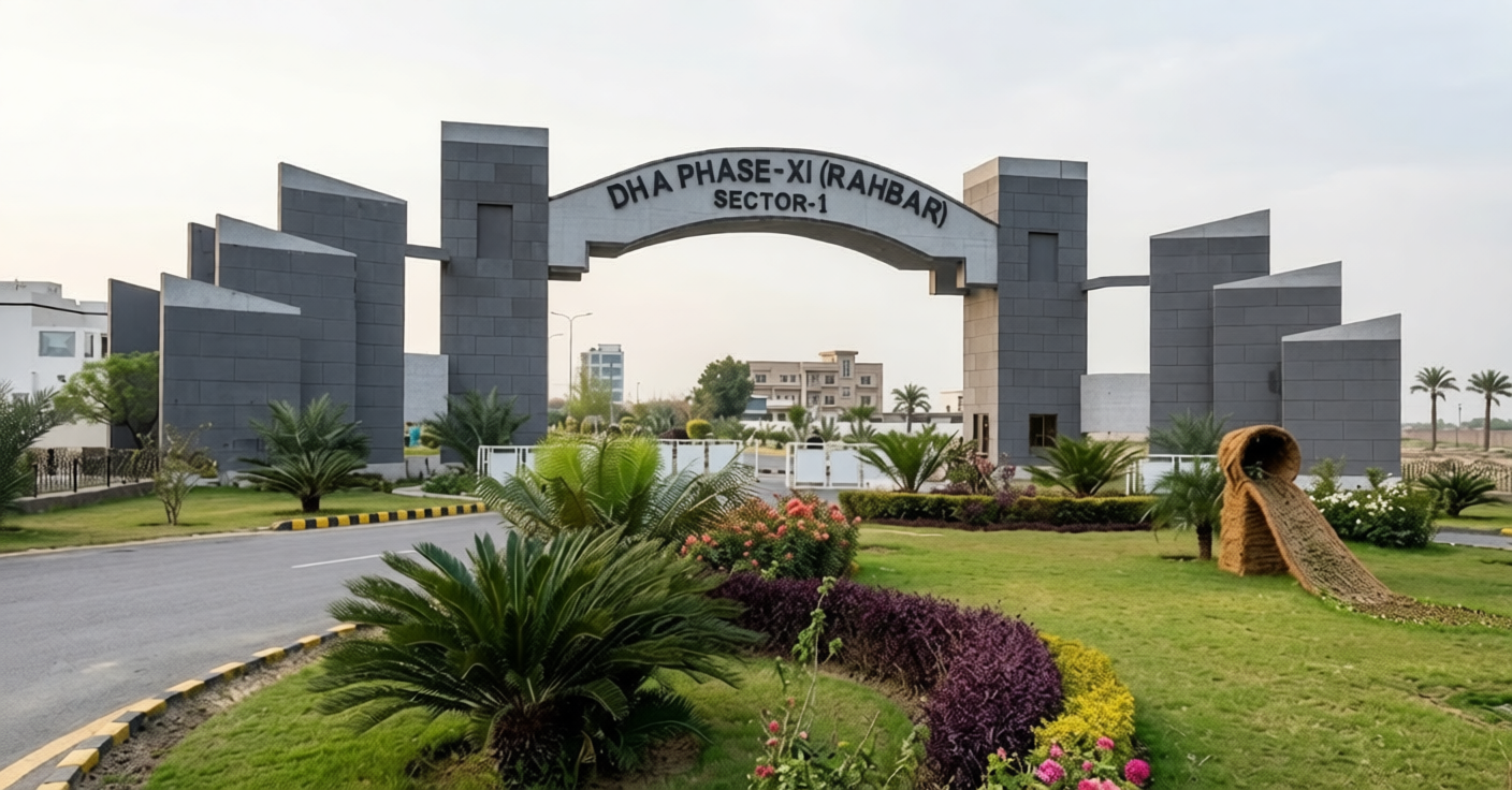 Aerial view of DHA Lahore showcasing luxury residential planning, modern infrastructure, and premium real estate development in Pakistan.
